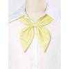 imageAllegra K Solid Color Pretied Bow Ties Adjustable Elastic Strap School Uniform Bowties for WomenCreamy Yellow