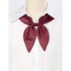 imageAllegra K Solid Color Pretied Bow Ties Adjustable Elastic Strap School Uniform Bowties for WomenDark Red