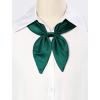 imageAllegra K Solid Color Pretied Bow Ties Adjustable Elastic Strap School Uniform Bowties for WomenDeep Green