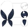 imageAllegra K Solid Color Pretied Bow Ties Adjustable Elastic Strap School Uniform Bowties for WomenNavy Blue