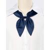 imageAllegra K Solid Color Pretied Bow Ties Adjustable Elastic Strap School Uniform Bowties for WomenNavy Blue