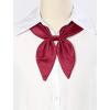 imageAllegra K Solid Color Pretied Bow Ties Adjustable Elastic Strap School Uniform Bowties for WomenWine Red