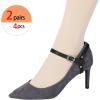 imageAllegra K Womens Detachable Shoe Belts Adjustable AntiSlip Ankle Strap for Heels 2 PairsMatte Black