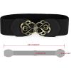 imageAllegra K Womens Elastic Belts Metal Interlocking Buckle Stretchy BeltsWhite  Black