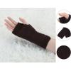 imageAllegra K Womens Ribbed Wrist Arm Warmers Stretchy Cable Knitted Fingerless GlovesDark Brown