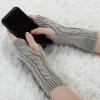 imageAllegra K Womens Ribbed Wrist Arm Warmers Stretchy Cable Knitted Fingerless GlovesLight Gray