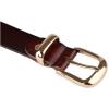 imageuxcell Women Skinny Belt Metal Side Imitation Leather Pin Buckle 1 18quot Brown