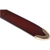 imageuxcell Women Skinny Belt Metal Side Imitation Leather Pin Buckle 1 18quot Brown