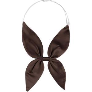 imageAllegra K Solid Color Pretied Bow Ties Adjustable Elastic Strap School Uniform Bowties for WomenCoffee