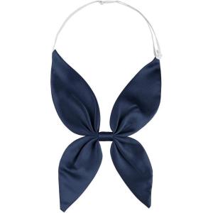 imageAllegra K Solid Color Pretied Bow Ties Adjustable Elastic Strap School Uniform Bowties for WomenNavy Blue