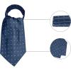 imageAllegra K Mens Cravat Ties Self Tied Wedding Polka Dots Ascot TieNavy Blue