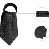 imageAllegra K Mens Cravat Ties Self Tied Wedding Polka Dots Ascot TieWhite Black