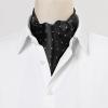 imageAllegra K Mens Cravat Ties Self Tied Wedding Polka Dots Ascot TieWhite Black