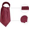 imageAllegra K Mens Cravat Ties Self Tied Wedding Polka Dots Ascot TieWine Red