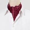 imageAllegra K Mens Cravat Ties Self Tied Wedding Polka Dots Ascot TieWine Red