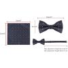 imageAllegra K Mens Pocket Square Necktie Bowtie Classic Polka Dots Tie SetNavy Blue Colorful