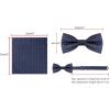 imageAllegra K Mens Pocket Square Necktie Bowtie Classic Polka Dots Tie SetNavy Blue White Red