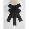 imageAllegra K Womens Pretied Bowknot Pin Solid Color Neckties Elegant Faux Fur Ball Bow TieBlack