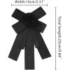 imageAllegra K Womens Pretied Bowknot Pin Solid Color Neckties Elegant Faux Fur Ball Bow TieBlack