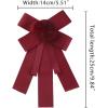 imageAllegra K Womens Pretied Bowknot Pin Solid Color Neckties Elegant Faux Fur Ball Bow TieDark Red