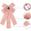 imageAllegra K Womens Pretied Bowknot Pin Solid Color Neckties Elegant Faux Fur Ball Bow TiePink