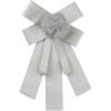 imageAllegra K Womens Pretied Bowknot Pin Solid Color Neckties Elegant Faux Fur Ball Bow TieGrey