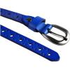 imageuxcell Women Thin Hollow Out Single Pin Buckle Belt Width 34Blue