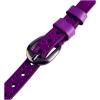 imageuxcell Women Thin Hollow Out Single Pin Buckle Belt Width 34Purple