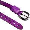 imageuxcell Women Thin Hollow Out Single Pin Buckle Belt Width 34Purple