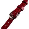 imageuxcell Women Thin Hollow Out Single Pin Buckle Belt Width 34Red