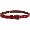 imageuxcell Women Thin Hollow Out Single Pin Buckle Belt Width 34Red