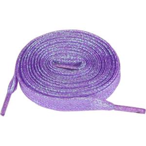 imageAllegra K Glitter Sparkling Flat Shoelace Shoe Laces for Sneakers Shiny Shoes StringsPurple