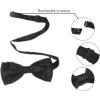 imageAllegra K Mens Adjustable Bow Tie Neck Pretied Solid Party Prom Tuxedo Bowknot BowtieBlack 2 Layers