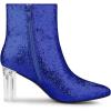 imageAllegra K Womens Clear Block Heel Glitter Ankle BootsBlue