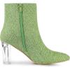 imageAllegra K Womens Clear Block Heel Glitter Ankle BootsGreen