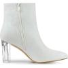 imageAllegra K Womens Clear Block Heel Glitter Ankle BootsWhite