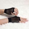 imageAllegra K Womens Fingerless Mesh 1980s Fancy Dress Party Costume Accessories Fishnet GlovesBlack