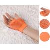 imageAllegra K Womens Fingerless Mesh 1980s Fancy Dress Party Costume Accessories Fishnet GlovesOrange