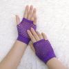 imageAllegra K Womens Fingerless Mesh 1980s Fancy Dress Party Costume Accessories Fishnet GlovesPurple