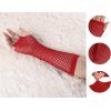 imageAllegra K Womens Fingerless Mesh 1980s Fancy Dress Party Costume Accessories Fishnet GlovesRed