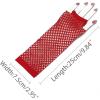 imageAllegra K Womens Fingerless Mesh 1980s Fancy Dress Party Costume Accessories Fishnet GlovesRed