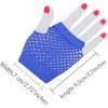 imageAllegra K Womens Fingerless Mesh 1980s Fancy Dress Party Costume Accessories Fishnet GlovesRoyal Blue