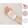 imageAllegra K Womens Fingerless Mesh 1980s Fancy Dress Party Costume Accessories Fishnet GlovesWhite