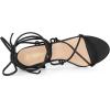 imageAllegra K Womens Lace Up Open Toe Strappy Stiletto Heels SandalsBlack