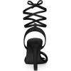 imageAllegra K Womens Lace Up Strappy Heels Stiletto High Heels SandalsBlack