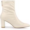 imageAllegra K Womens Pointy Toe Back Zip Block Heel Ankle BootsBeige