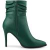 imageAllegra K Womens Slouched Pointed Toe Stiletto Heels Ankle BootDark Green