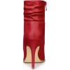 imageAllegra K Womens Slouched Pointed Toe Stiletto Heels Ankle BootRed