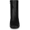 imageAllegra K Womens Square Toe Side Zip Block Heel Ankle BootsBlack