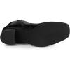 imageAllegra K Womens Square Toe Side Zip Block Heel Ankle BootsBlack